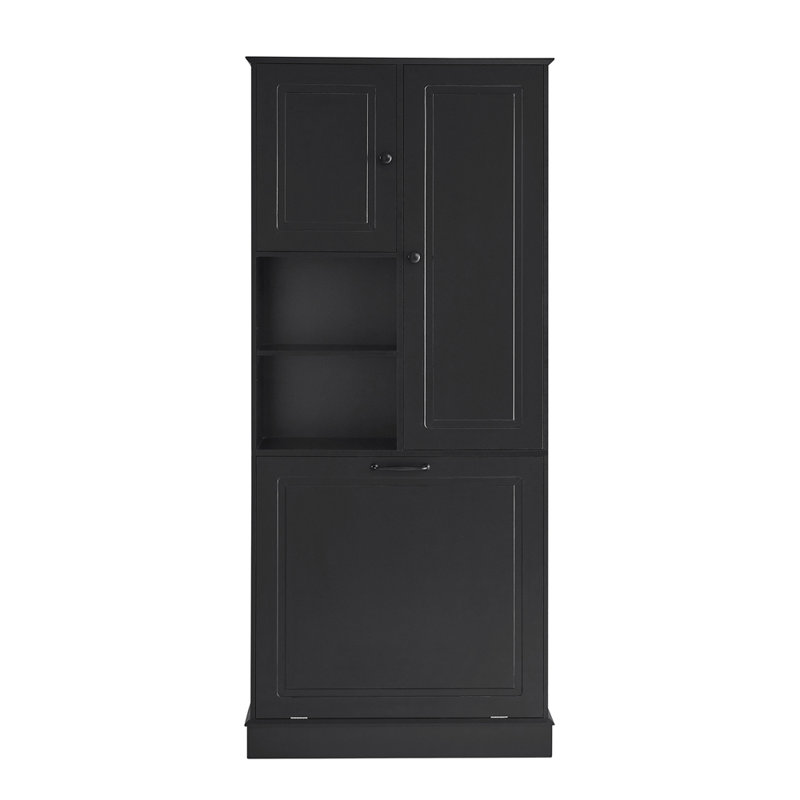 Tall Storage Cabinet, Black