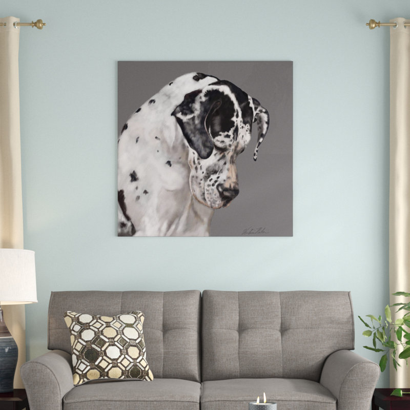 «Great Dane» par Vicki Newton - reproduction d'art sur toile tendue avec châssis, H 12 po x l 12 po x P 0,75 po, Toile tendue