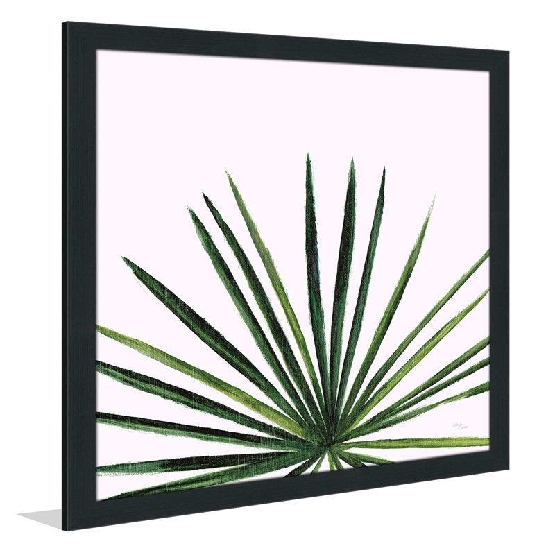 « statement palms iii », reproduction d’art sur toile tendue encadrée, H 21,5 po x l 21,5 po x P 0,75 po, Cadre espresso