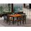 Ensemble de table de salle à manger 9 pièces comprenant une table de cuisine carrée avec rallonge papillon et 8 chaises, noir et cerise