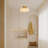 Mid-century Modern Beige Semi Flush Mount Ceiling Light-116510845