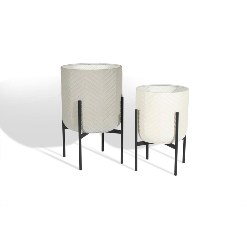 Ginkgo Metal Planter