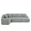 Canapé rembourré en velours Corduroy, canapé combiné en forme de U moderne et minimaliste, lit escamotable et méridienne de rangement, canapé souple - gris (assemblage requis)-519864013