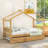 Wood House Bed With Pull-Out Twin Trundle-431005079-431005078