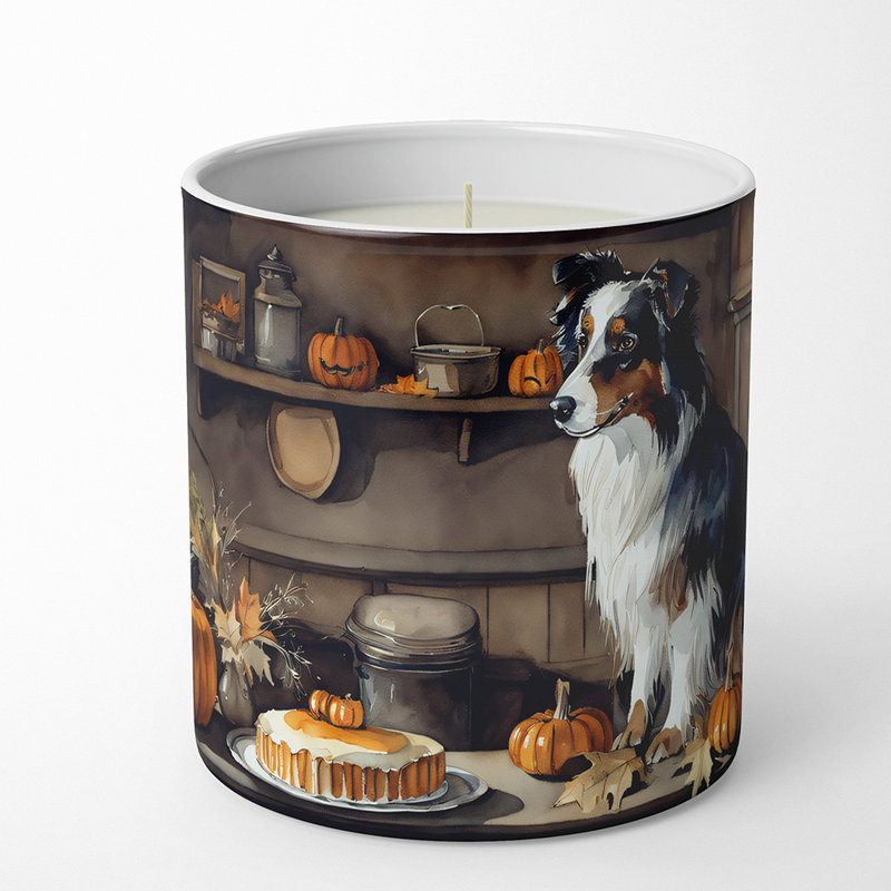 Bougie parfumée Pumpkin Pie avec support en céramique