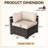 Riven 2-Person Modular Outdoor PE Wicker Loveseat Set of 2, All Weather Patio Armchairs with Washable Thick Cushions-1172493430