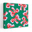 Sweet Candy Bows Pattern Playful Abstract Contemporary Wall Art Print by Dominique Vari - Wrapped Canvas Print-156951169