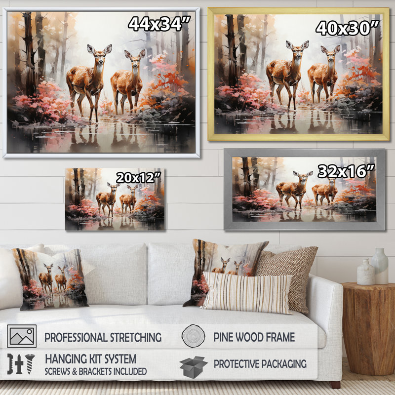 " Deers Whispering Woods I "