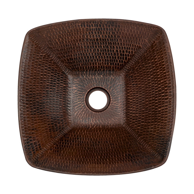 Lavabo vasque en cuivre martelé 14 "