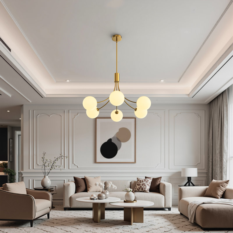 Lustre traditionnel à 6 lumières 31,5 po