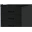 Contenant classeur noir stratifié, pour armoire de bureau en stratifié, avec tiroirs de rangement adéquats