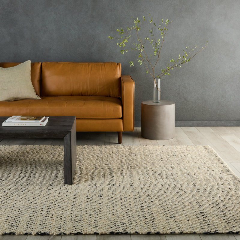 Owen Jute / Sisal Striped Area Rug, Rectangle 4' x 6'