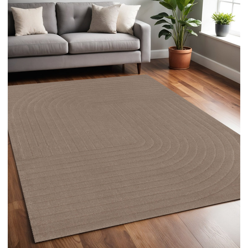 5' X 8' Brown Area Rug
