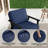 Montelongo Solid Teak Wood Outdoor Lounge Chairs With Cushions-995016247-995016240