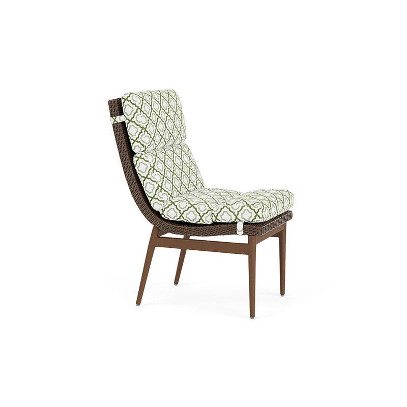 Cascade Outdoor Dining Side Chair, Savannah Green, Bark