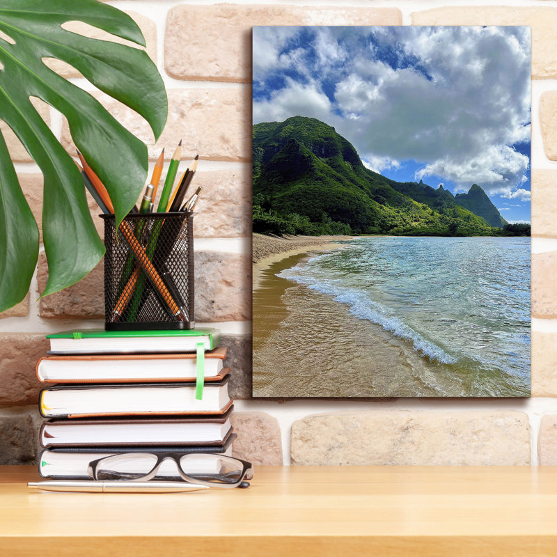  «Tunnels Beach» par Nicole Dell, art mural sur toile, 12 po x 16 po