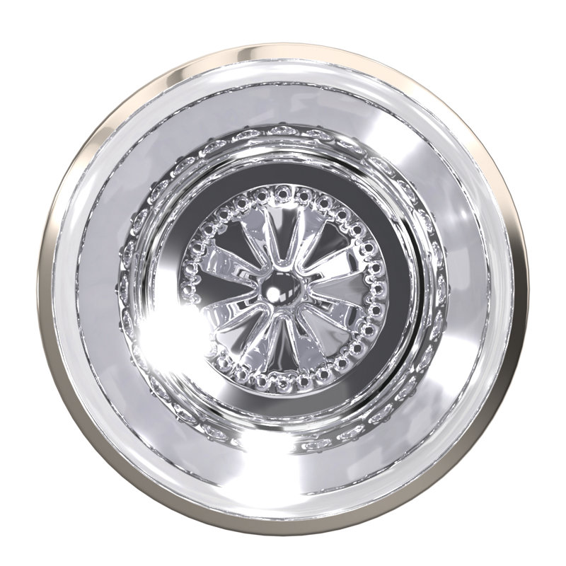 Hobson Non-Turning Glass Knob with Kinsler Trim, Polished Nickel