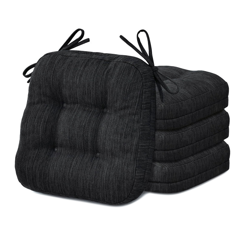 Ireneo Indoor 3.7'' Dining Chair Seat Cushion, Black