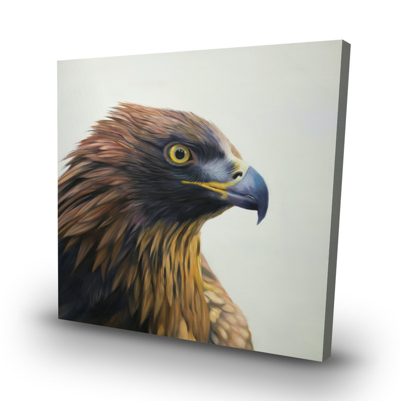 headed eagle - 32"x32" art on canvas
