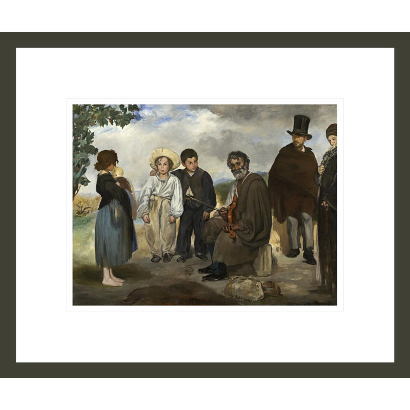 «The Old Musician» par Édrede Manet, impression giclée sur cadre, H 13,75 po x l 16,29 po