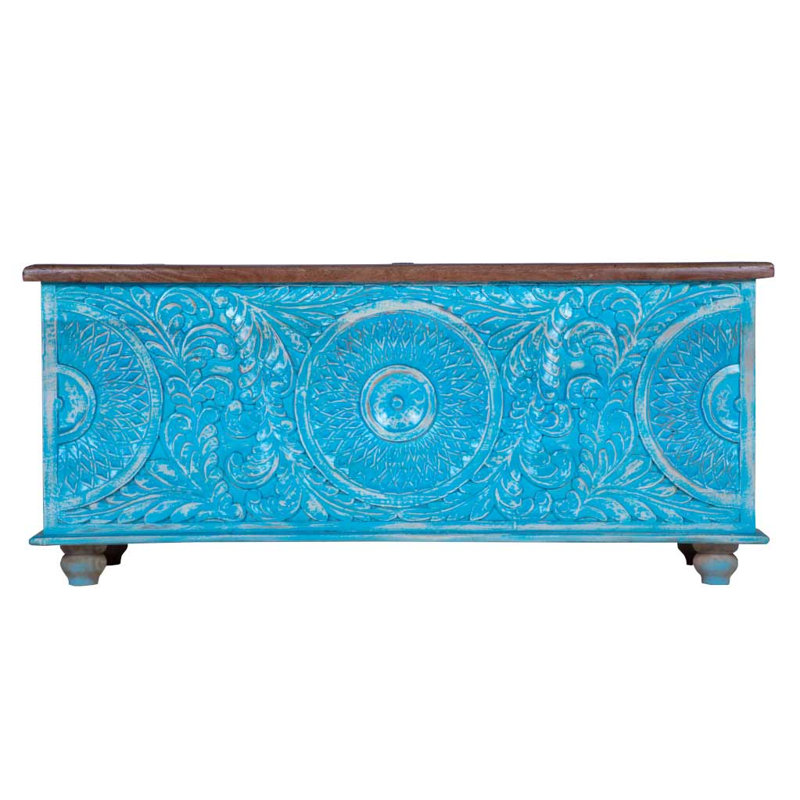 Coffre décoratif Eilifur, Bleu