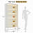 Tall Bookcase With LED Lights, 5 Tier Bookshelf With Storage, Heavy Duty Wood Bookshelf With Adjustable Lighting, Freestanding Display Cabinet For Living Room, Bedroom, Home Office, Study Room(White)-1580617153