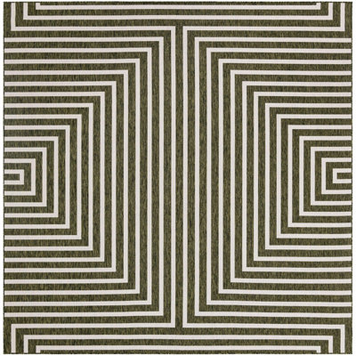 Contemporary Nykeia Area Rug Green Colour