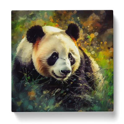 Panda Impressionism - Wrapped Canvas