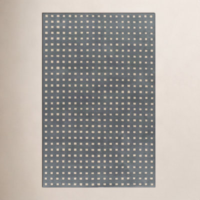 Lang Blue Hand-Tufted Geometric Wool Rug