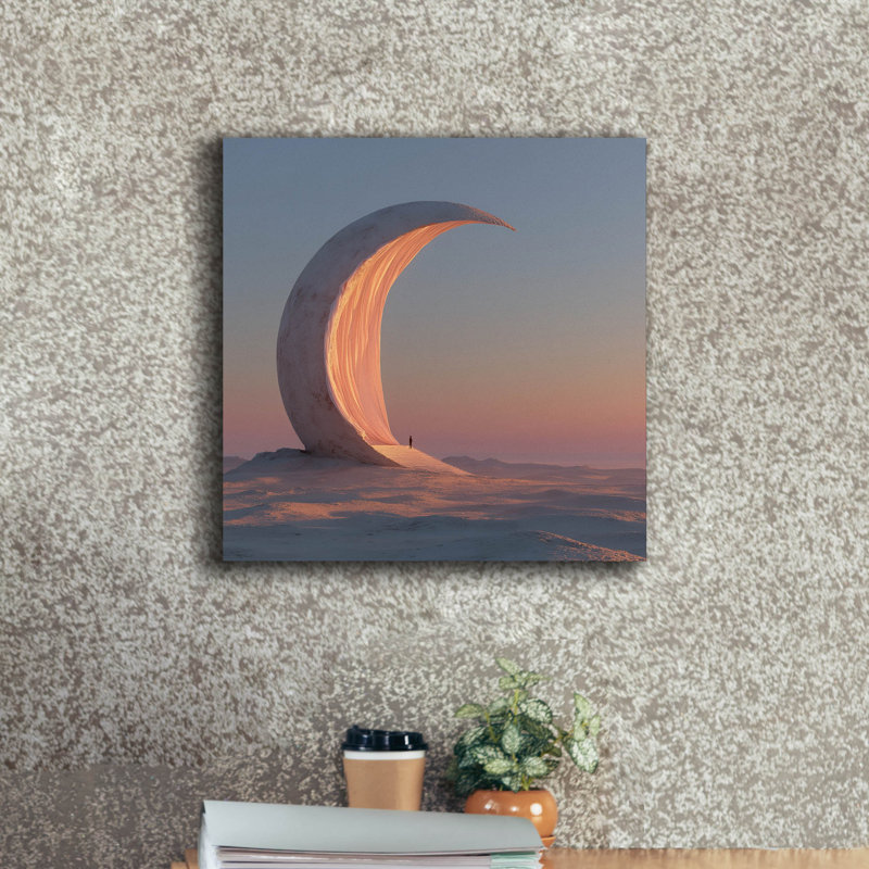 Toile épique Graffiti «Lunar Desert» par Ann Klee, 18 po x 18 po, H 18 po x l 18 po