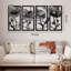 Ensemble d'art mural en métal Blossom - 4 pièces-288384818-280621452