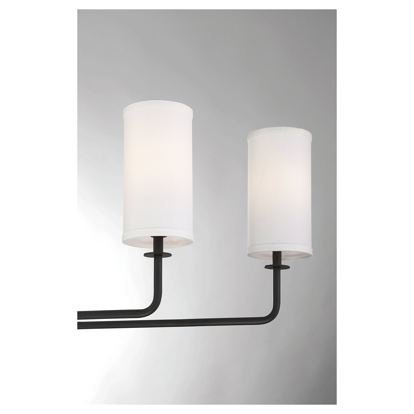 6 - Light Dimmable Chandelier, Matte Black
