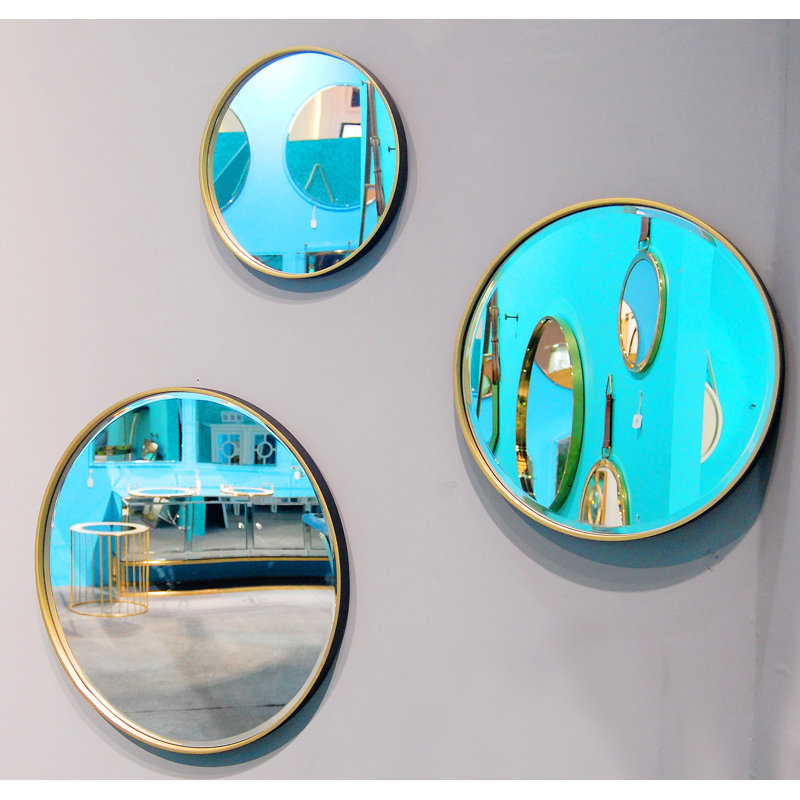 Ensemble de 3 miroirs ronds demi-cercle Lauretta