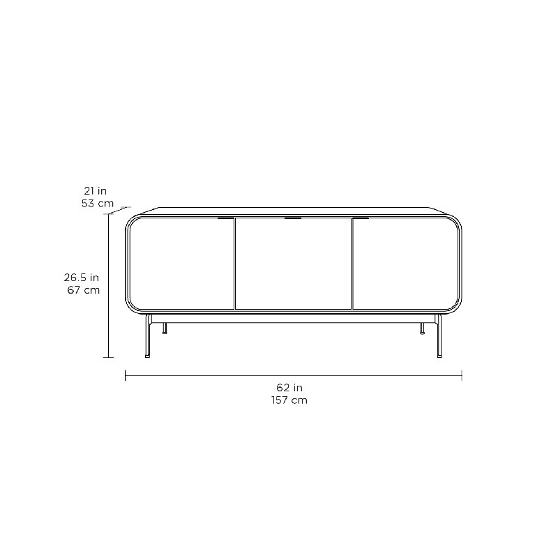 Solid Wood and Glass TV Stand