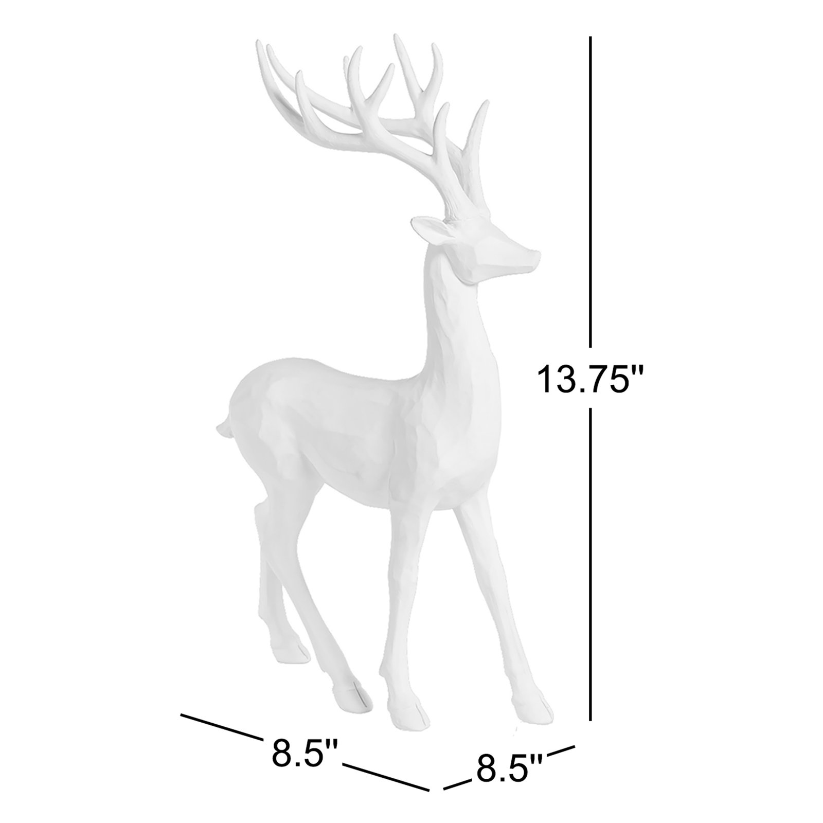 Poldi Decorative Resin Deer Figurines, Set of 2