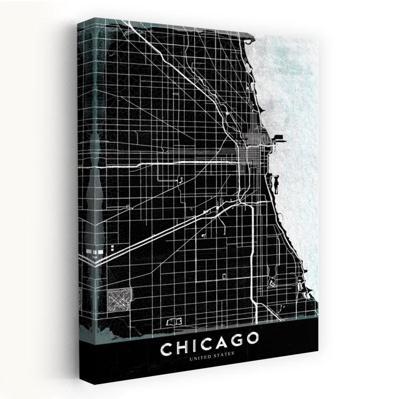 «Chicago Contemporary City Ocean», art mural, H 24 po x l 16 po