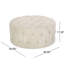 Beige 40,98 po X Velvet, 17,27 de hauteur, 39,95 lb de largeur et de profondeur