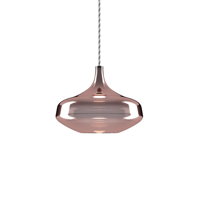 Lodes Nostalgia Suspension Lamp Transparent Cable Line-V, Rose Gold