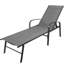 Ensemble de 2 pièces pour patio, piscine, salon, couleur grise avec coussin