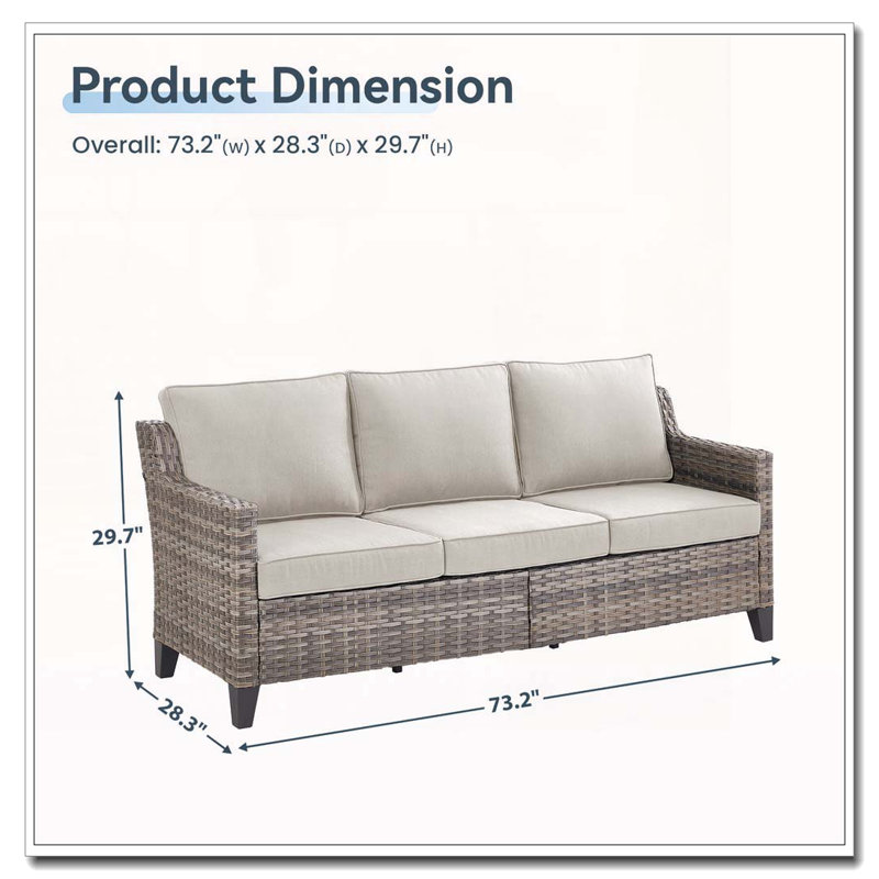 Canapé d'extérieur 73,2, Beige