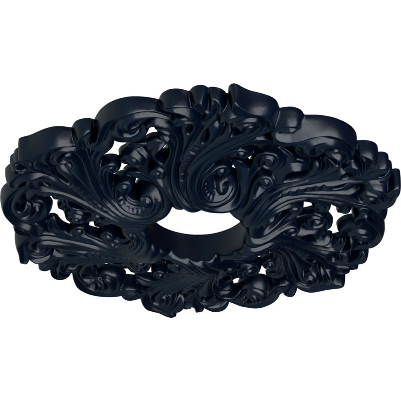 Médaillon de plafond de 19 5/8 po x 4 3/4 po x P 1 3/4 po Orrington (convient aux auvents jusqu'à 4 3/4 po), Rêve de minuit