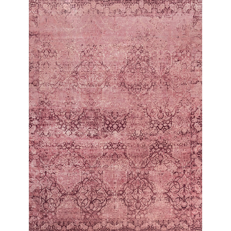 One-of-a-Kind Rectangle 8'9" X 11'7" New Age Area Rug Pink