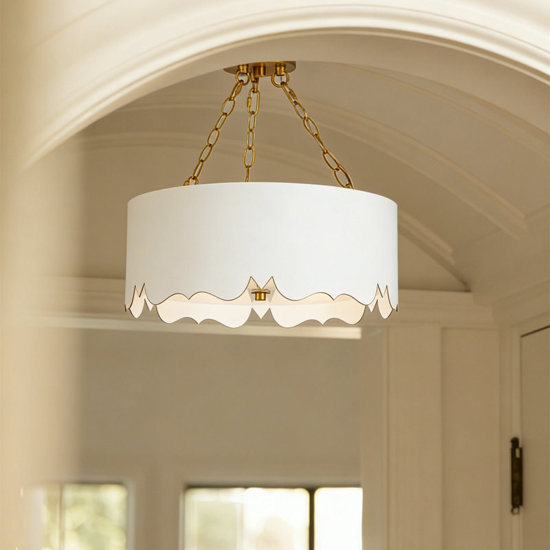Abbate 3 - Light 15.7'' Metal Flush Mount Ceiling Light