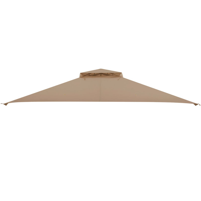 17 Stories Polyester Replacement Canopy for Gazebo, Brown
