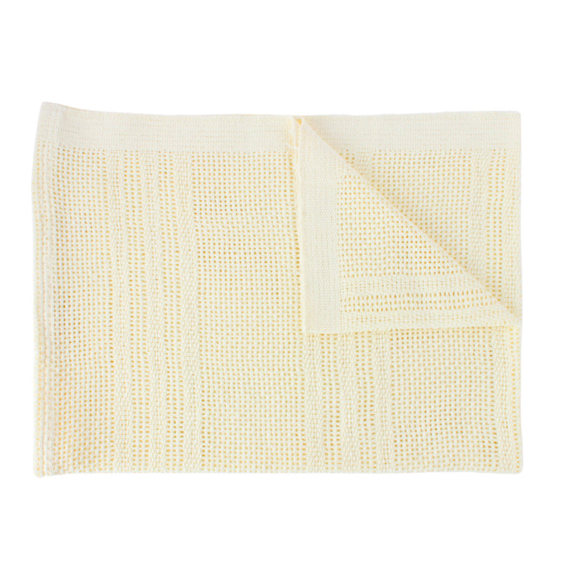 Bryan Cotton Baby Blanket, 100cm W  x 150cm L, Cream