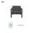 Ensemble de conversation modulaire avec coussins 6 pièces Caggiano