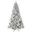 Arbre de Noël floqué pré-éclairé avec lumières UL blanc chaud, fil mémoire dépliable et support en métal stable-324659474
