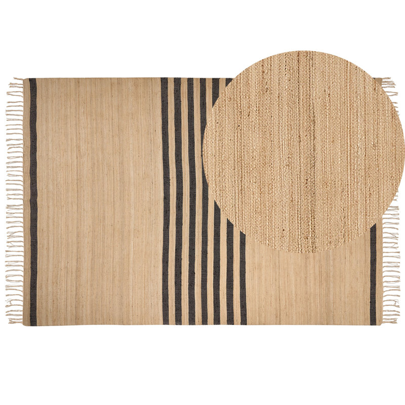 Brucie Striped Hand Woven Area Rug, Rectangle 160 x 230cm