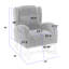 Chaise berçante en tissu Teddy avec pieds en bois paquet-736704951