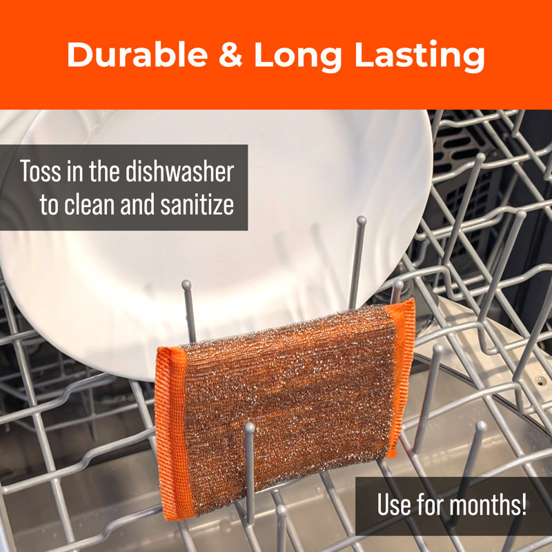 Steel Scrubbing Sponge 4pk
